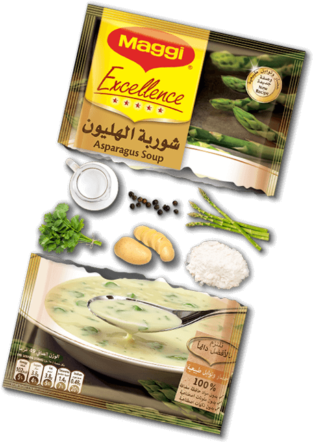 Maggi Excellence Asparagus Soup Package PNG Image