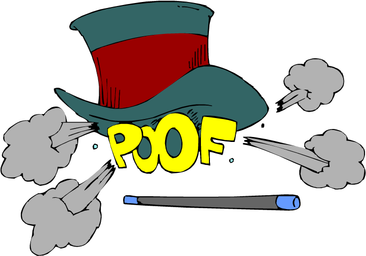 Magic Hat Poof Clipart PNG Image