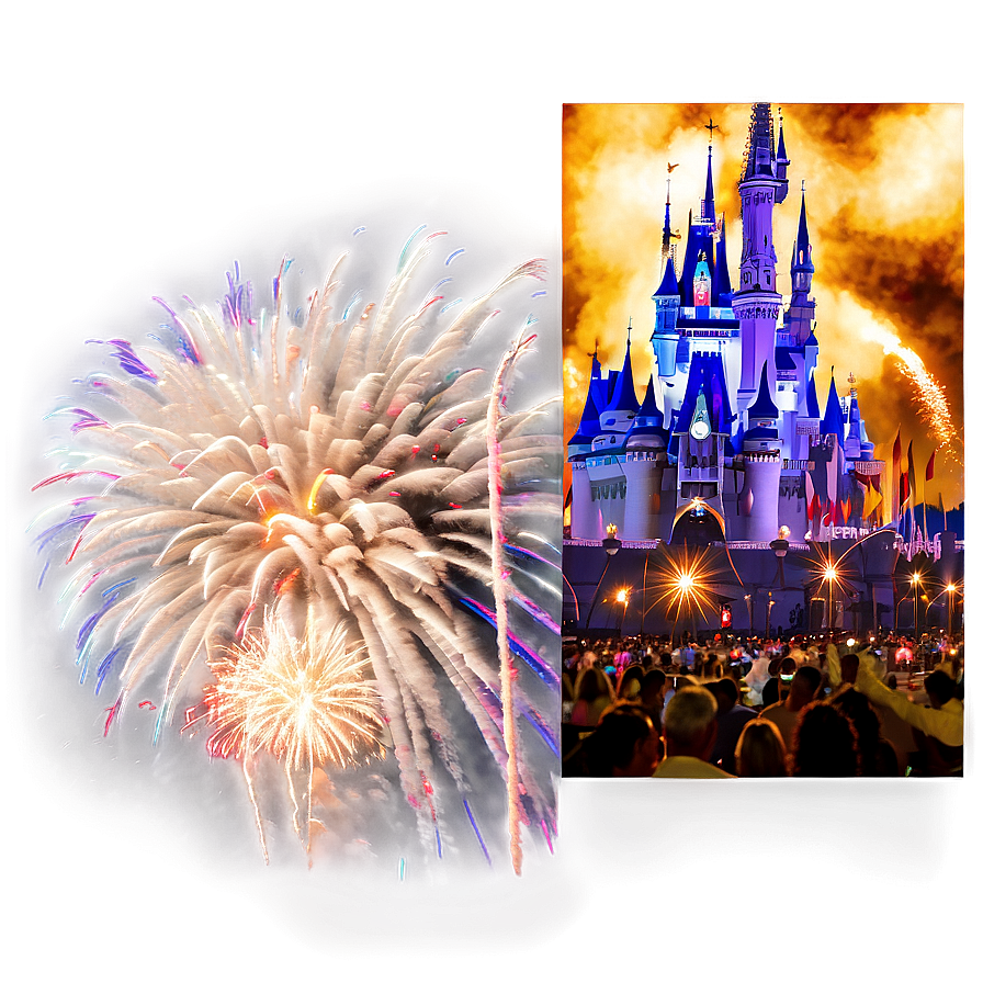 Magic Kingdom Fireworks Display Png 11 PNG Image