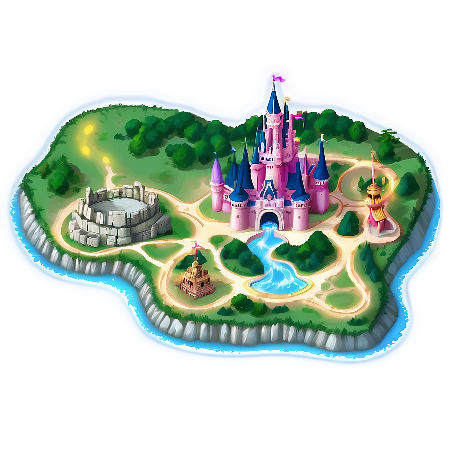 Magic Kingdom Mythical Map Png 49 PNG Image