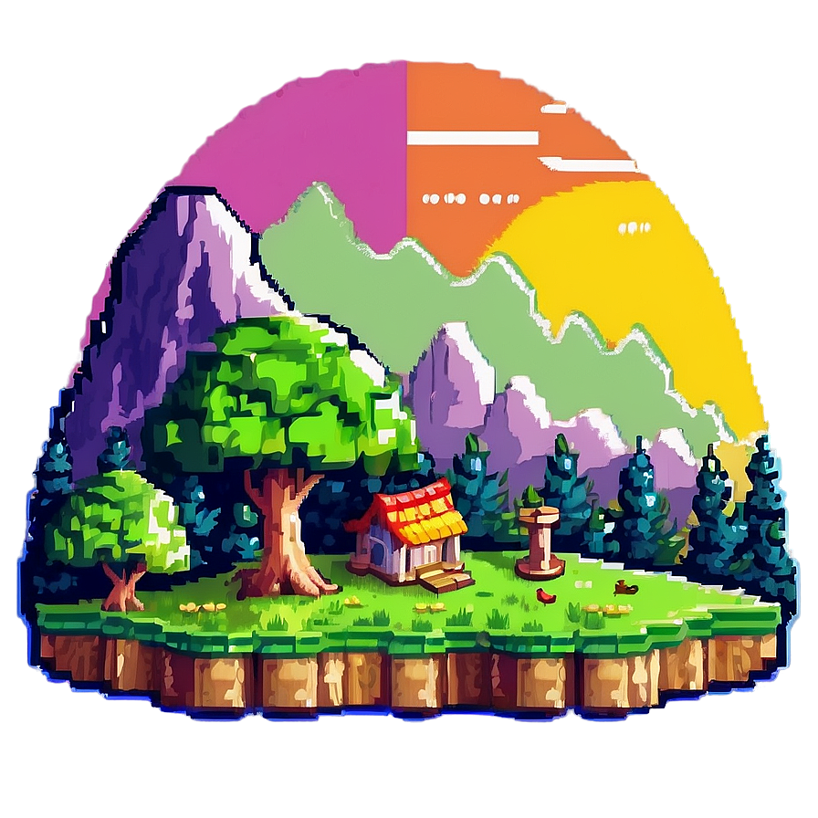 Magical 16 Bit Game Worlds Png 06252024 PNG Image