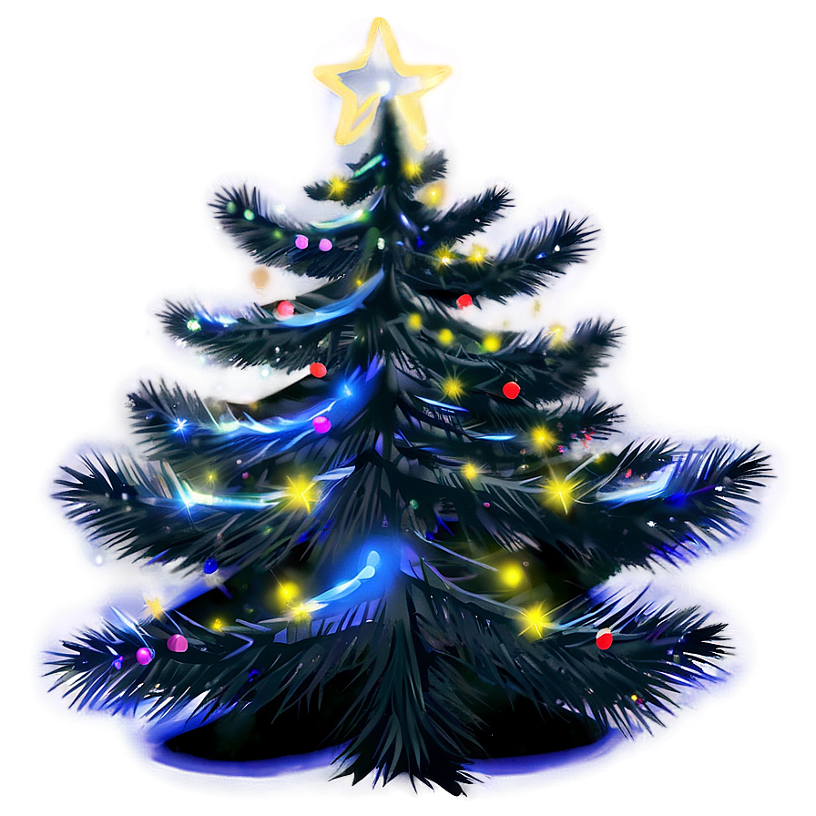 Magical Arbol De Navidad Night Png Git PNG Image