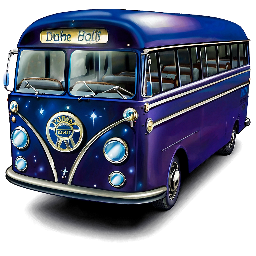 Magical Cartoon Bus Png Qpr65 PNG Image