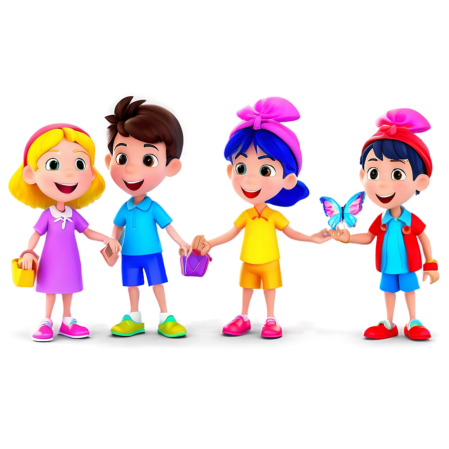 Magical Family Cartoon Scene Png Akr63 PNG Image