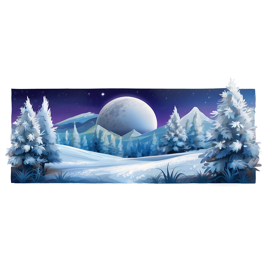 Magical Frosty Landscape Png Ash84 PNG Image