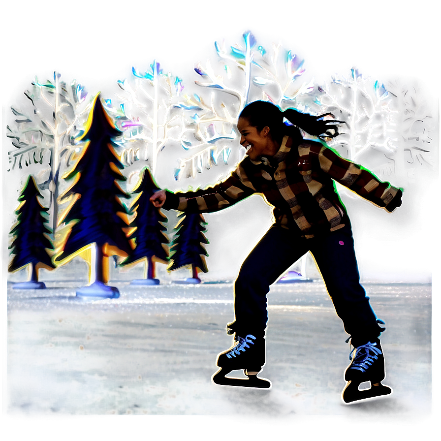 Magical Ice Skating Night Png 90 PNG Image