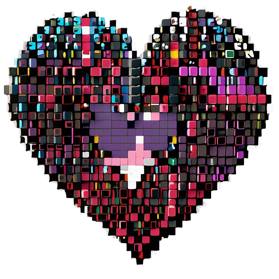 Magical Pixel Heart Png Fft PNG Image