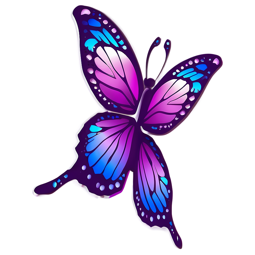 Magical Purple Butterfly Png Lmv40 PNG Image