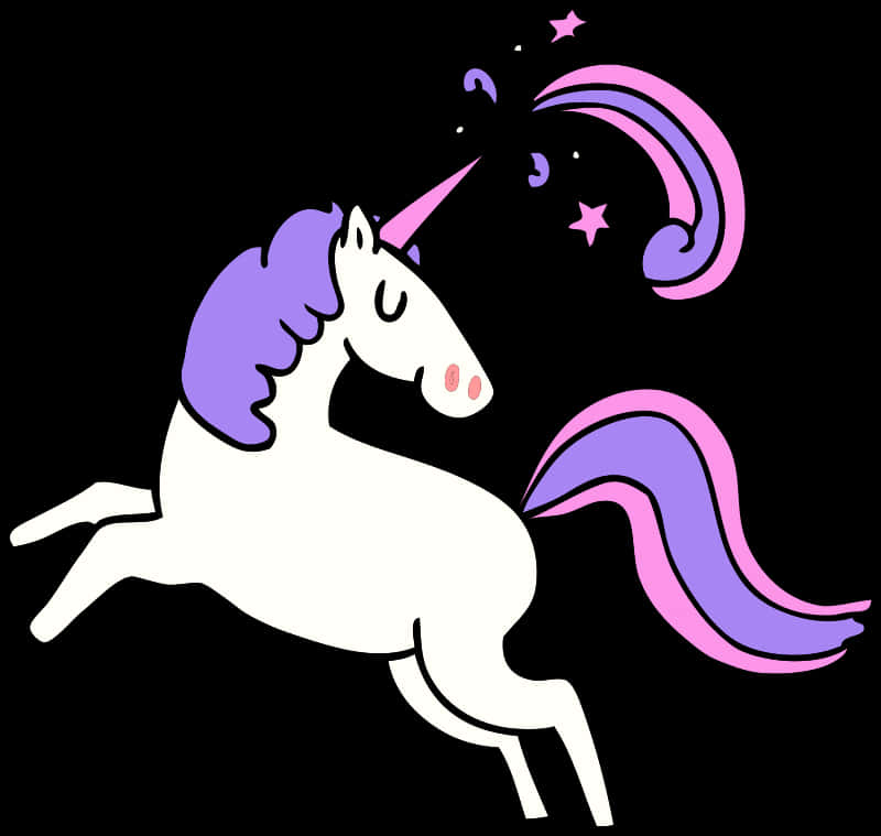 Magical Unicorn Illustration PNG Image