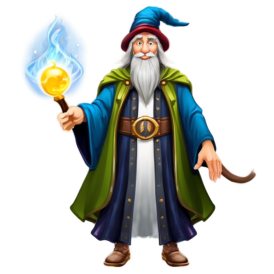 Magical Wizard Cartoon Character Png 06122024 PNG Image