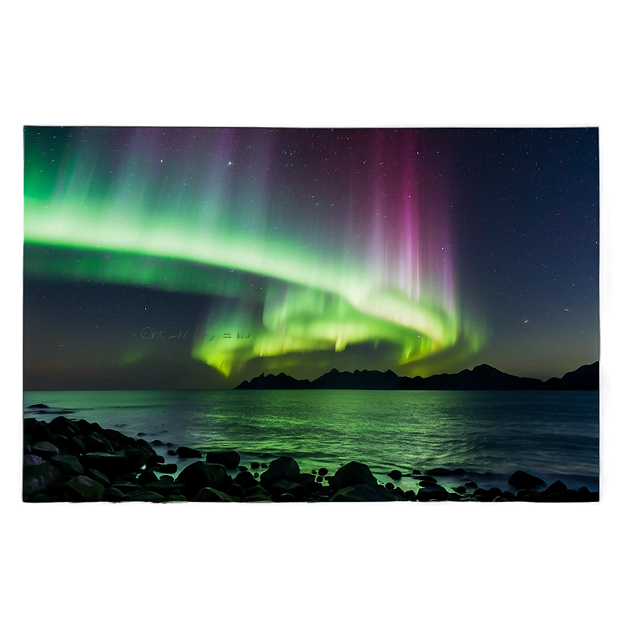 Magnificent Aurora Over Seascape Png Tct64 PNG Image