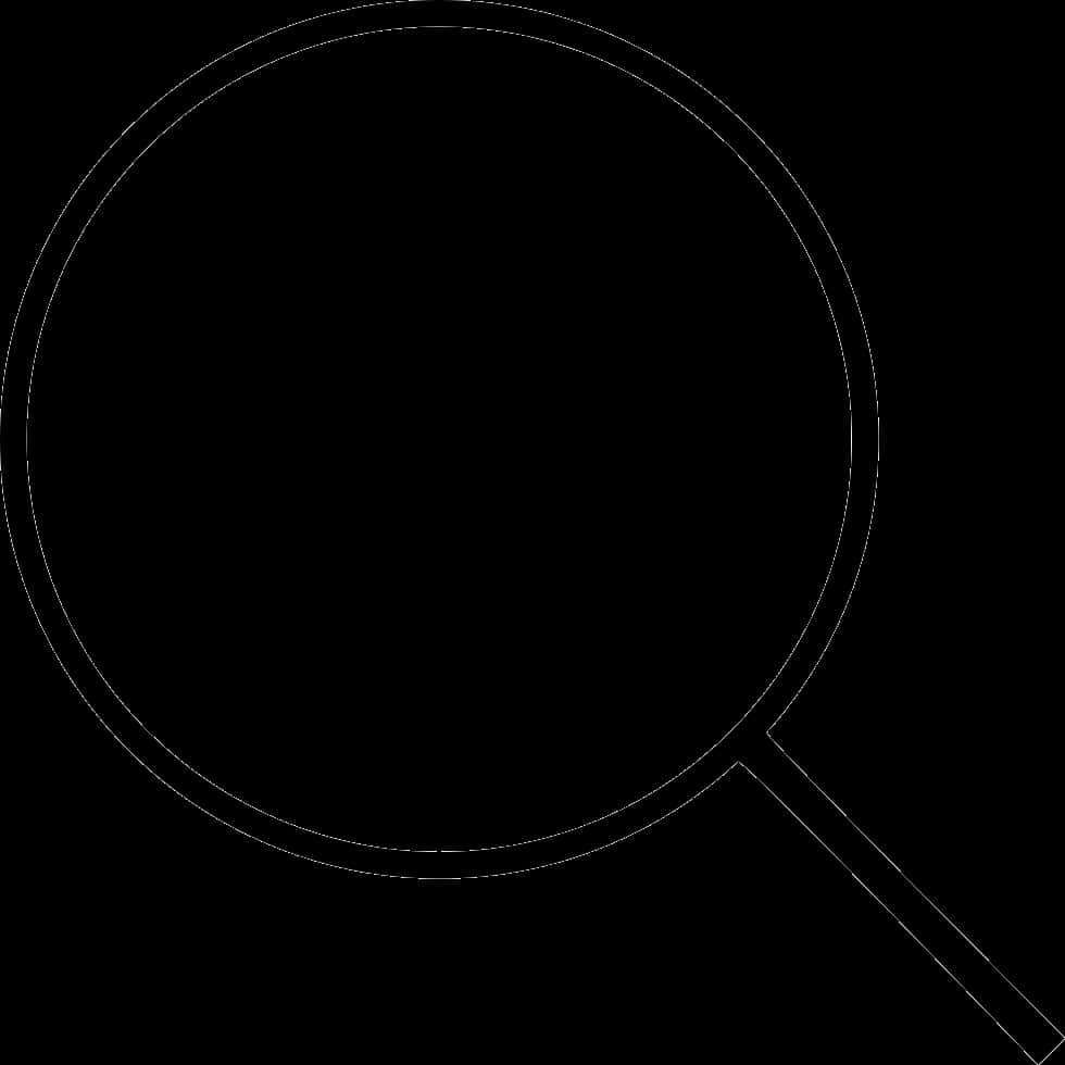 Magnifying Glass Icon Black PNG Image