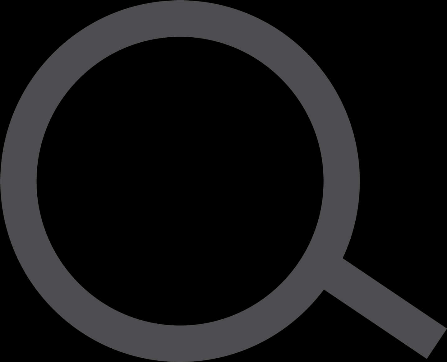 Magnifying Glass Icon Black Background PNG Image