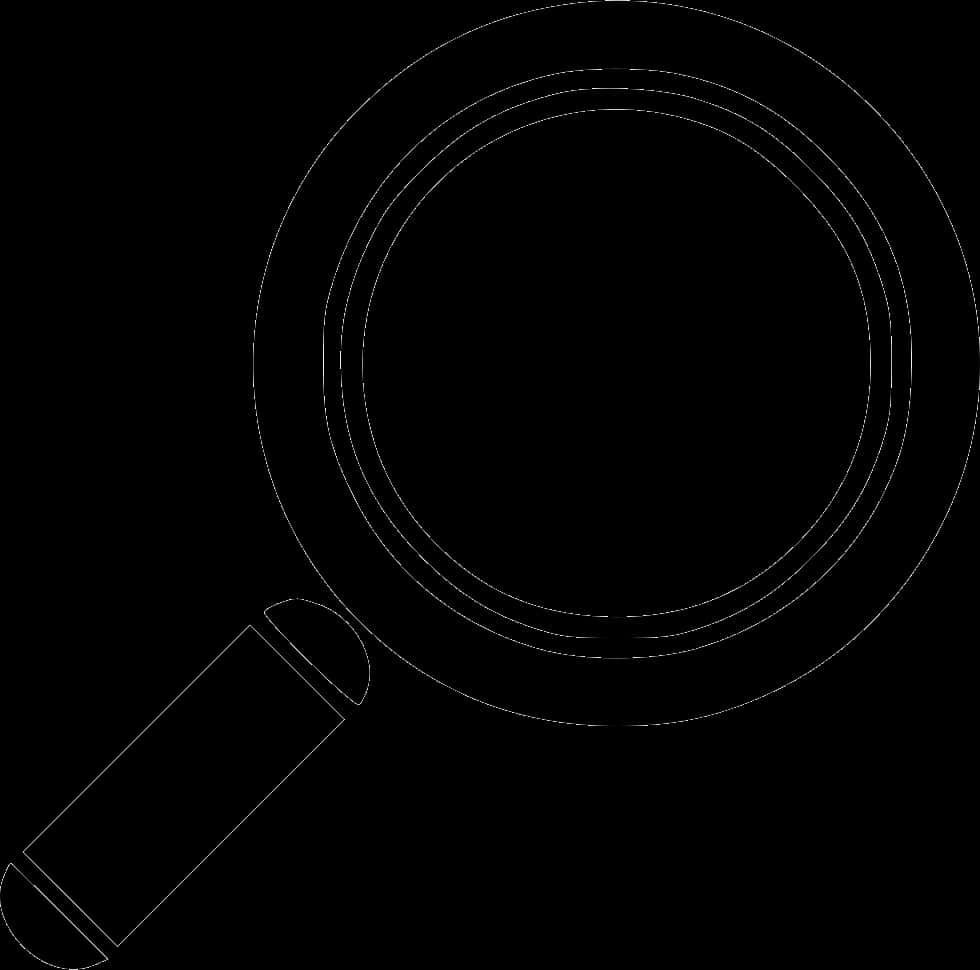 Magnifying Glass Inspecting Black Circle PNG Image