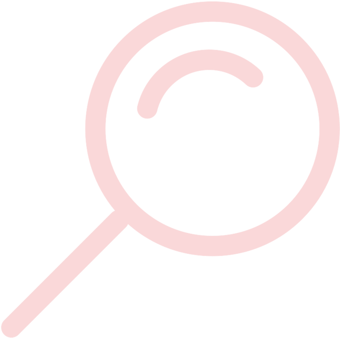 Magnifying Glass Pink Circle Icon PNG Image