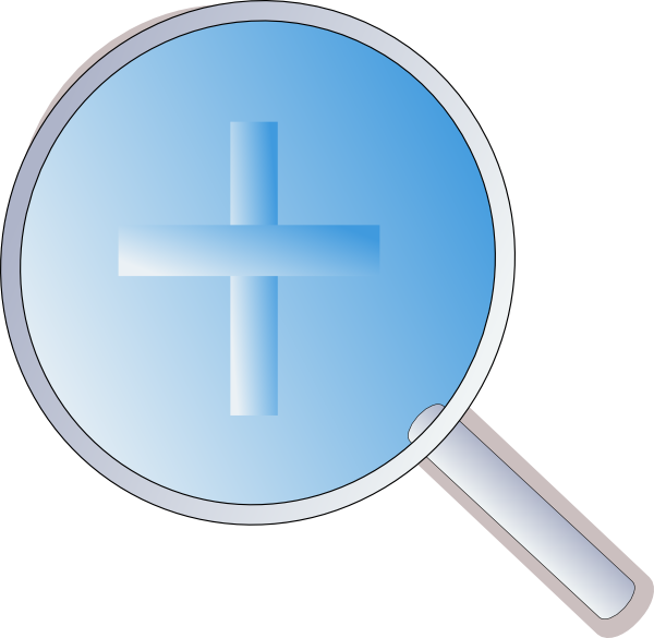 Magnifying Glass Plus Sign PNG Image