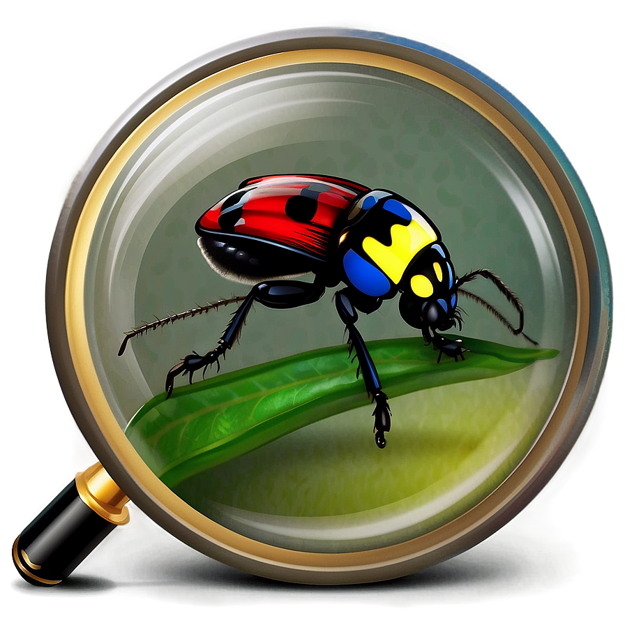 Magnifying Glass With Bug Png Ebh PNG Image