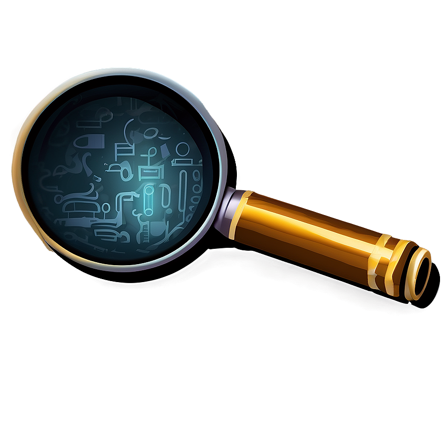 Magnifying Glass With Clues Png 25 PNG Image