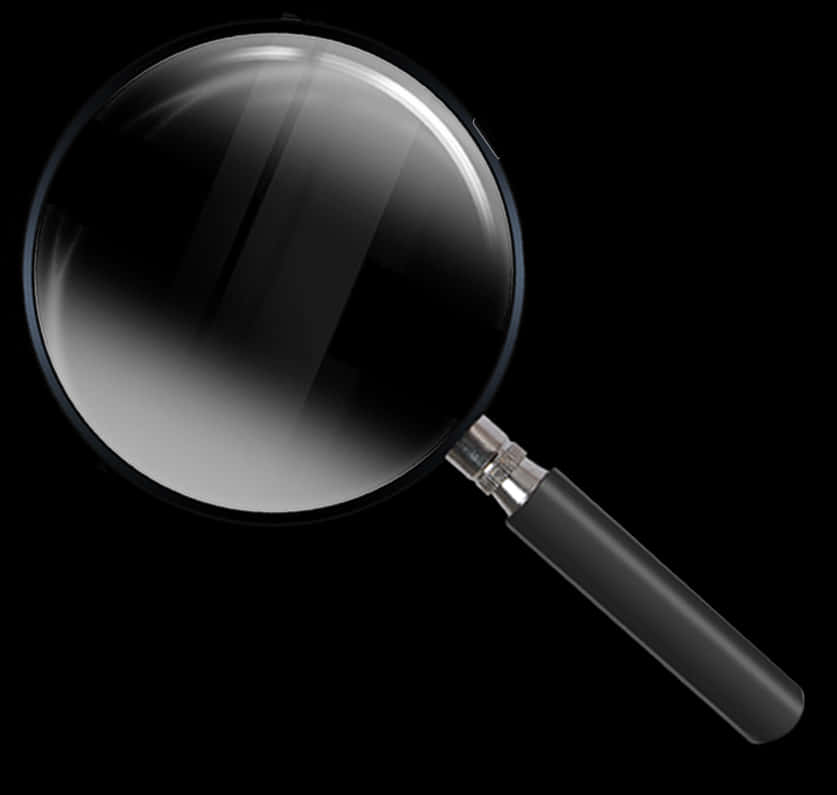 Magnifying Glasson Black Background PNG Image