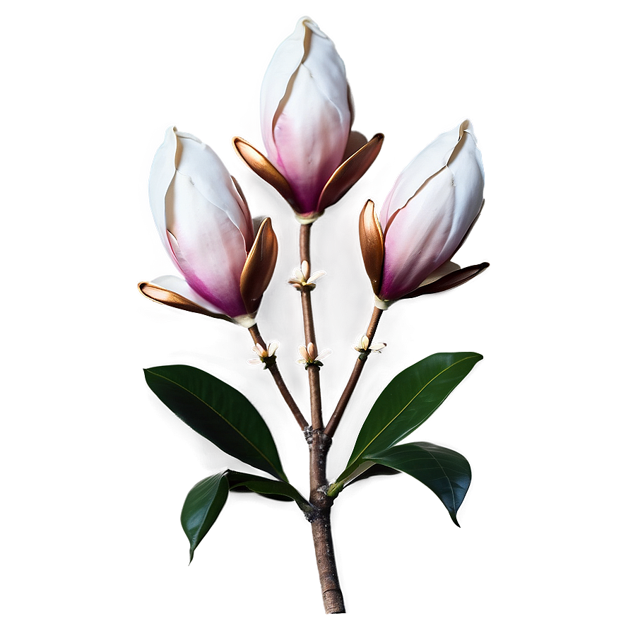 Magnolia Flower Arrangement Png Mij11 PNG Image