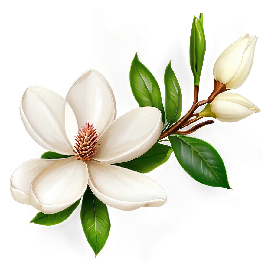 Magnolia Flower Bouquet Png Lkp15 PNG Image