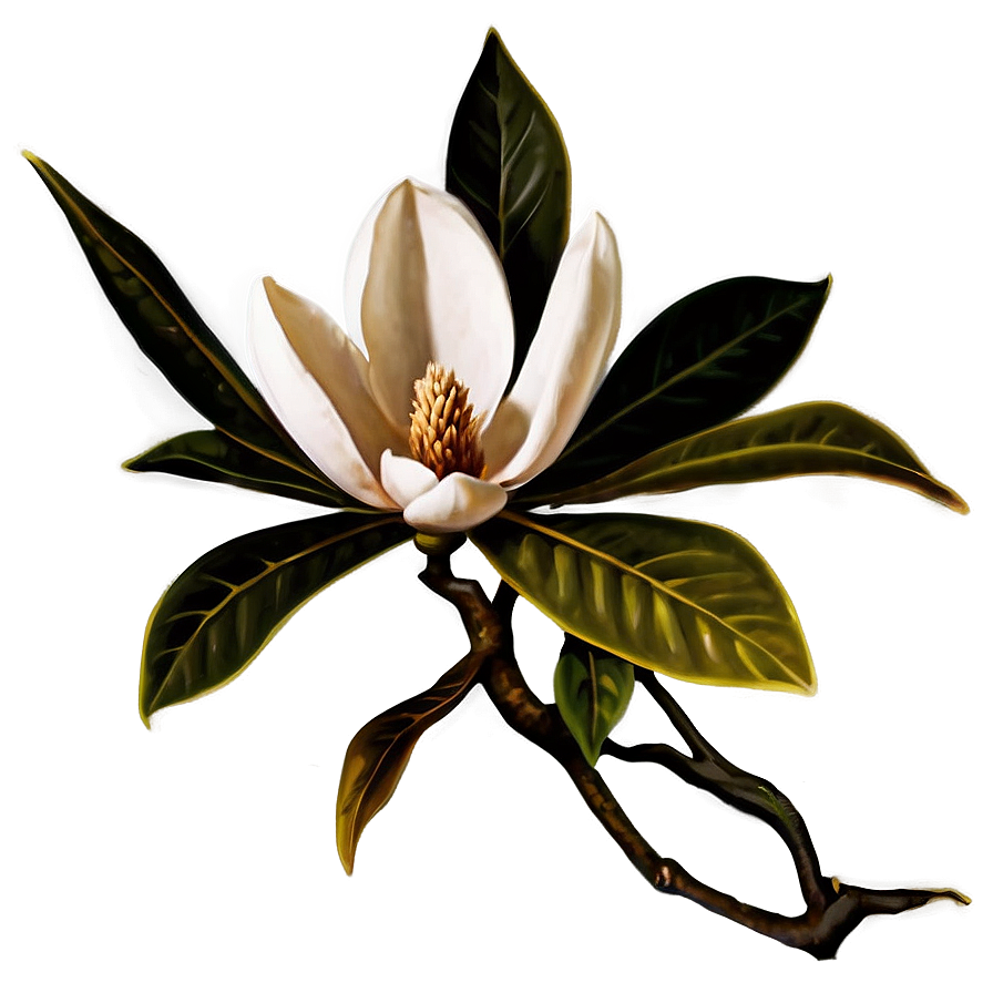 Magnolia Flower Emblem Png 61 PNG Image