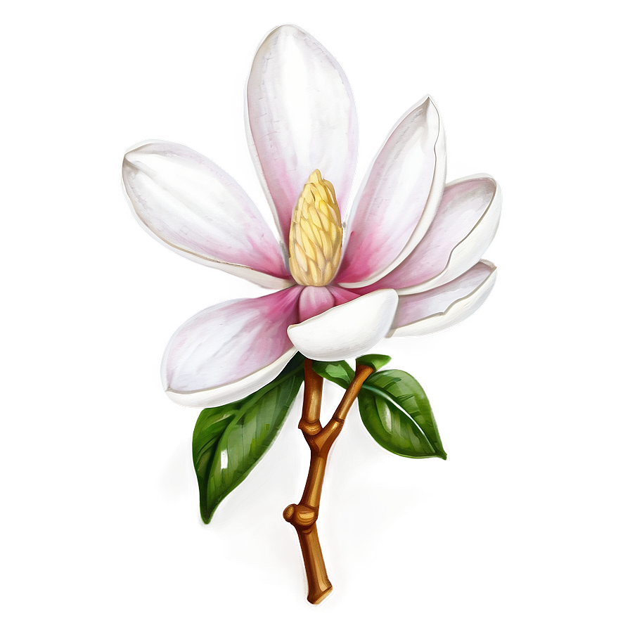 Magnolia Flower Sketch Png Wtj6 PNG Image