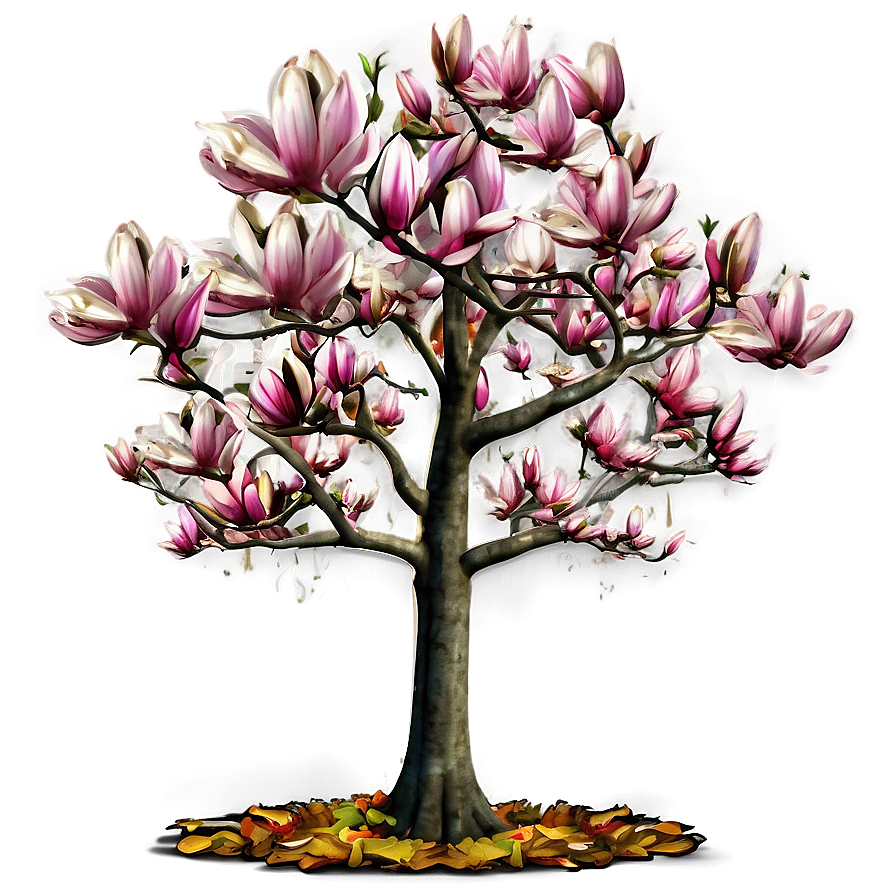 Magnolia Tree In Autumn Png 06212024 PNG Image