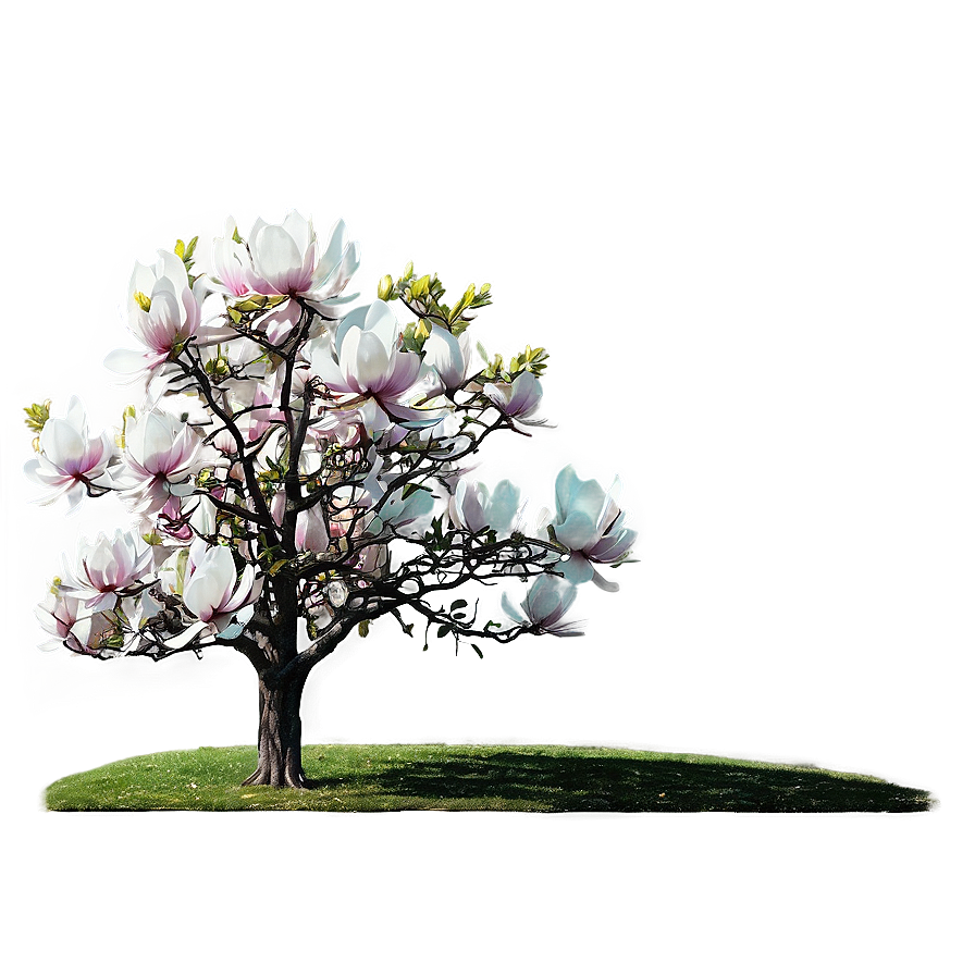 Magnolia Tree In Full Moon Png Hwn22 PNG Image