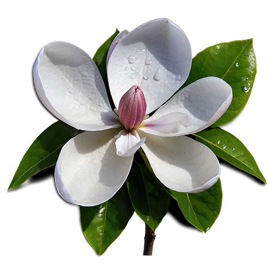 Magnolia With Morning Dew Png 06252024 PNG Image