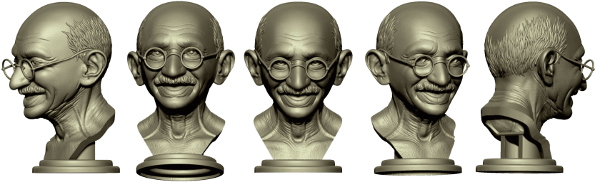 Mahatma Gandhi Bustsin Sequence PNG Image