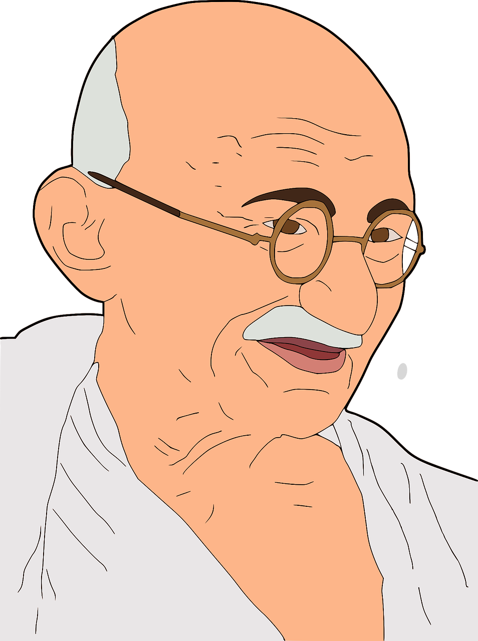 Mahatma Gandhi Illustration PNG Image