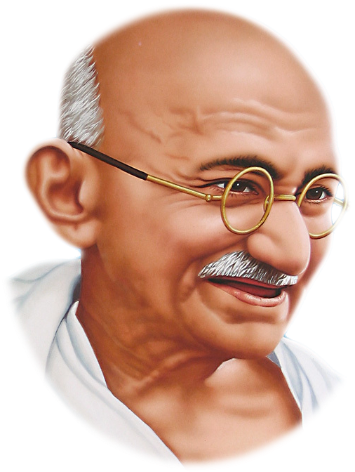 Mahatma Gandhi Portrait PNG Image