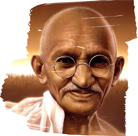 Mahatma Gandhi Portrait PNG Image