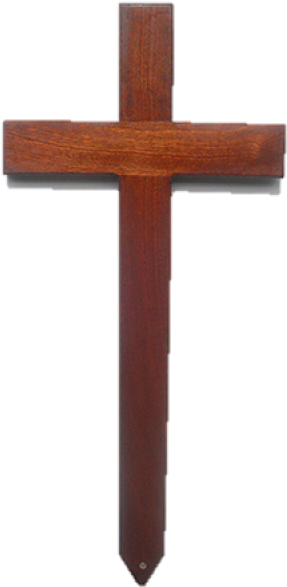 Mahogany Wooden Cross PNG Image