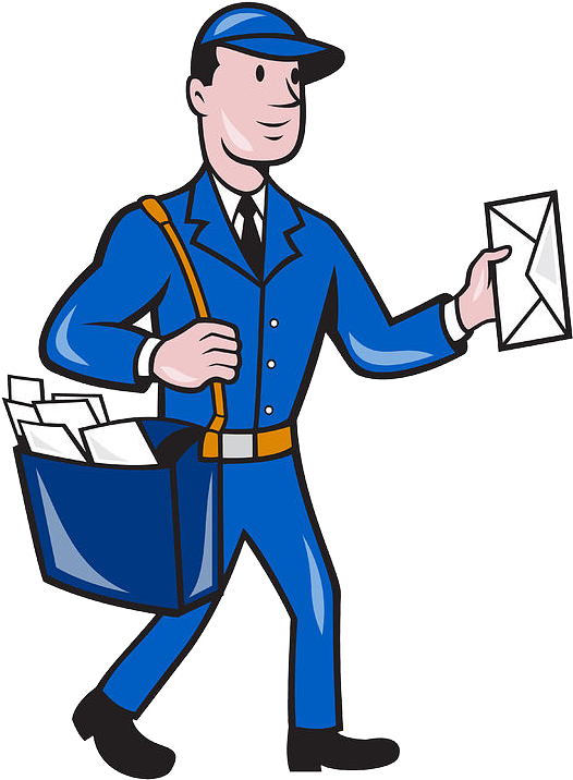 Mail Carrier Cartoon PNG Image