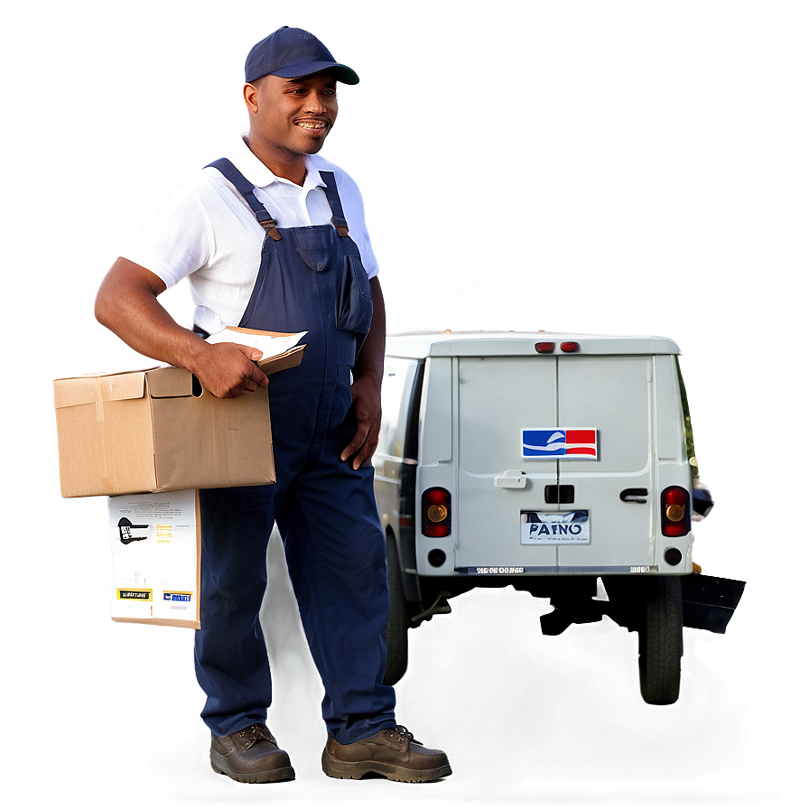 Mail Delivery Carrier Png Men PNG Image