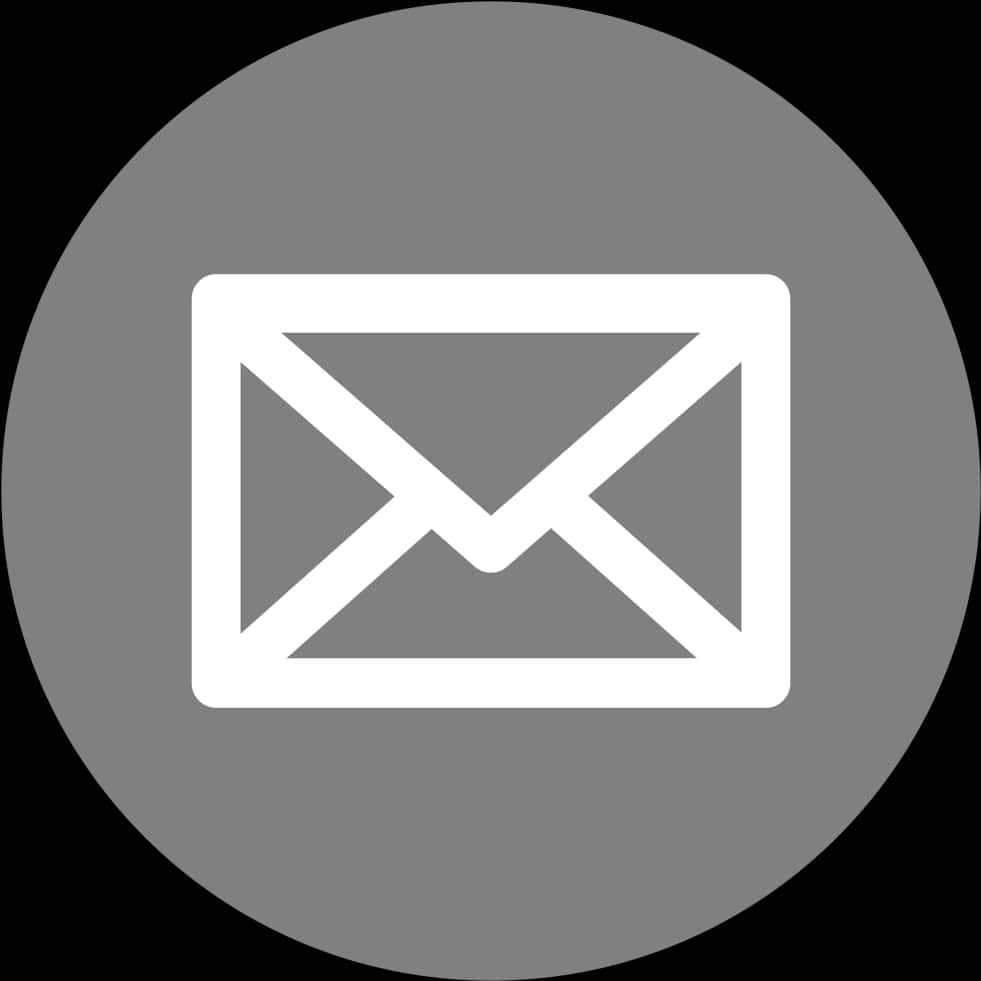 Mail Envelope Icon Gray Background PNG Image