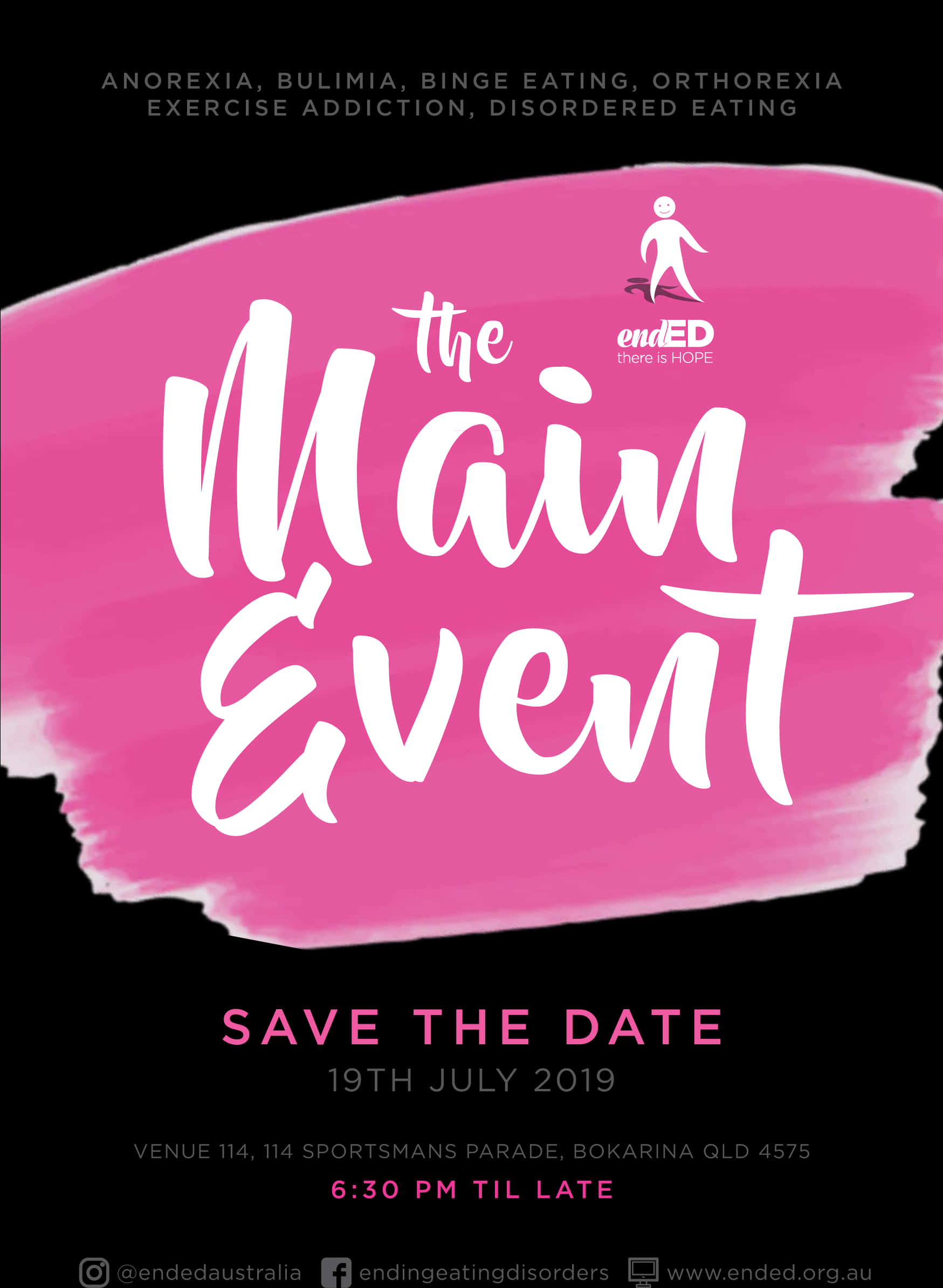 Main Event Eating Disorders Awareness Poster PNG Image