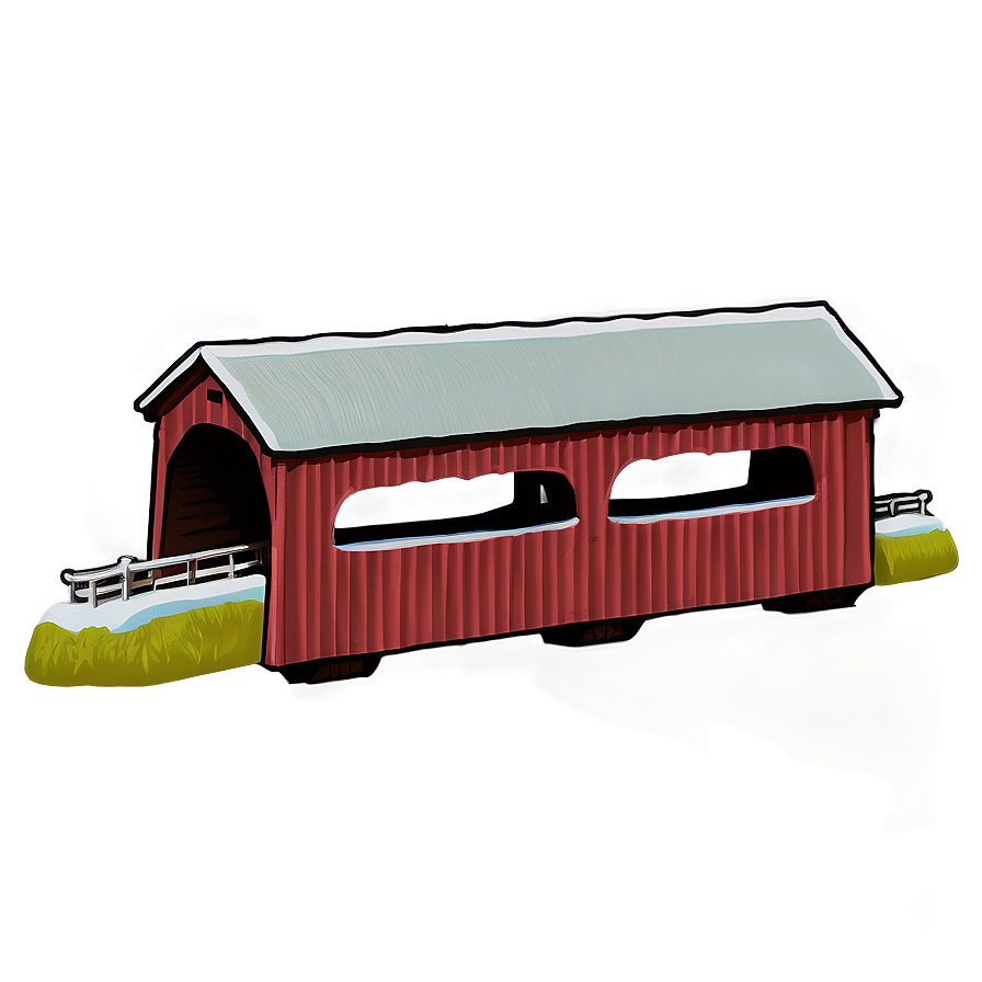 Maine Covered Bridge Charm Png Hrw43 PNG Image