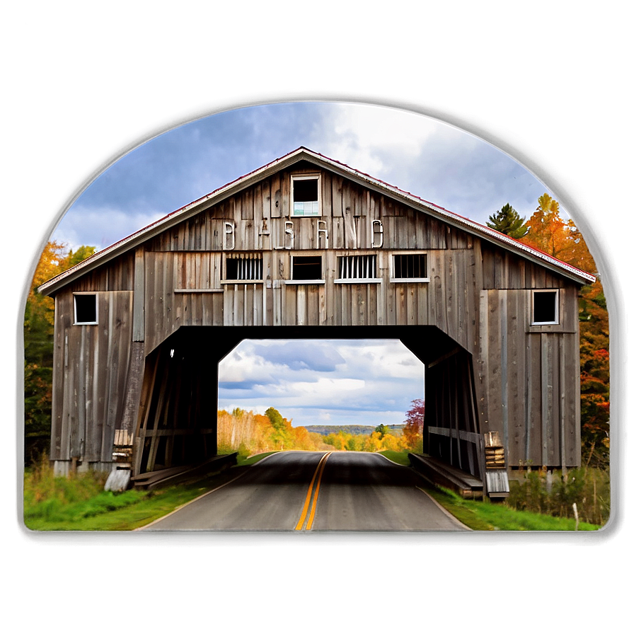 Maine Covered Bridge Charm Png Reo71 PNG Image