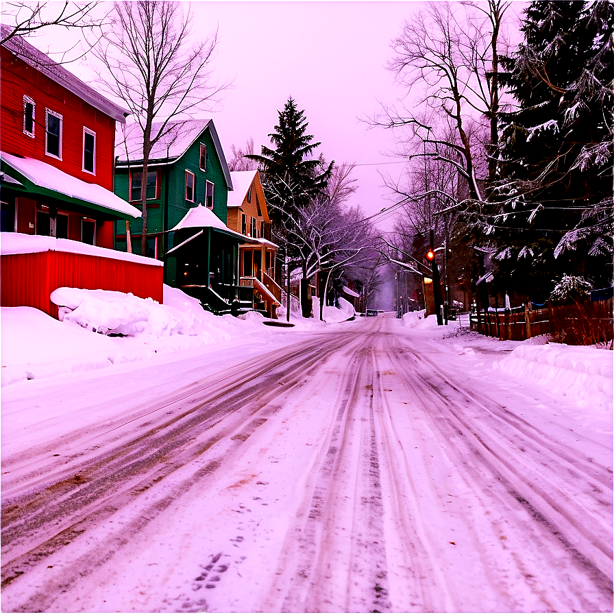 Maine's Quiet Snowy Streets Png Pkd80 PNG Image