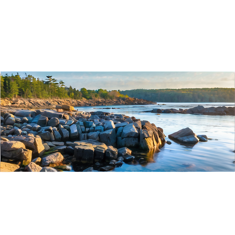 Maine's Rocky Shoreline Png 06202024 PNG Image