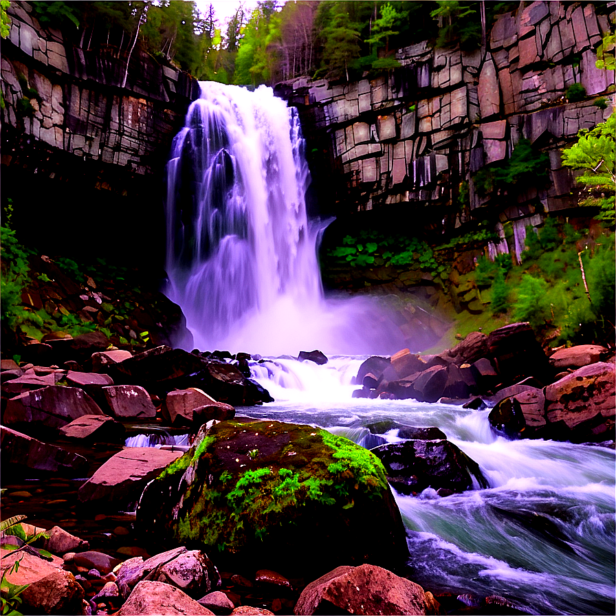 Maine's Stunning Waterfalls Png Yyi PNG Image