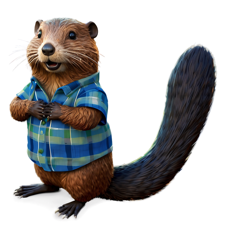 Majestic Beaver Pose Png Bar PNG Image