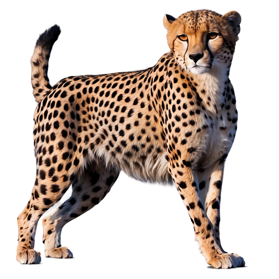 Majestic Cheetah Stance Png 06112024 PNG Image