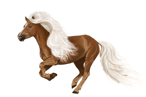 Majestic Chestnut Horse Black Background PNG Image