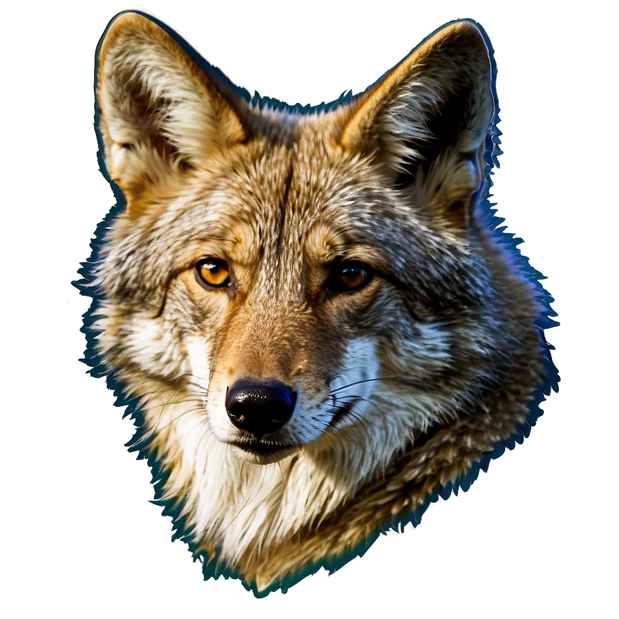 Majestic Coyote Portrait Png Rgf PNG Image