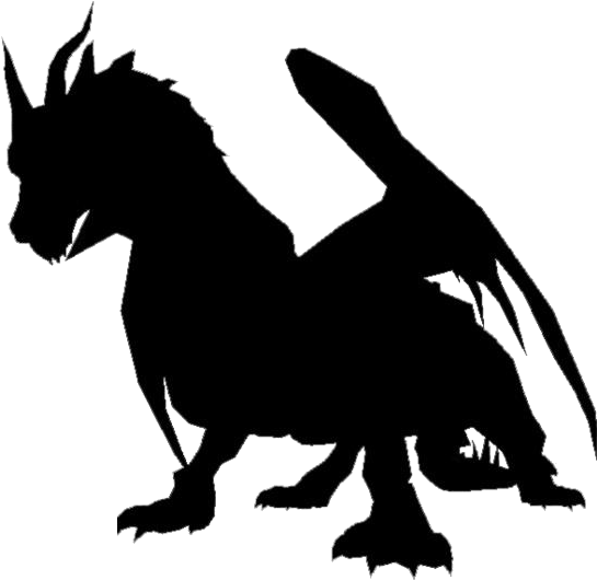 Majestic Dragon Silhouette PNG Image