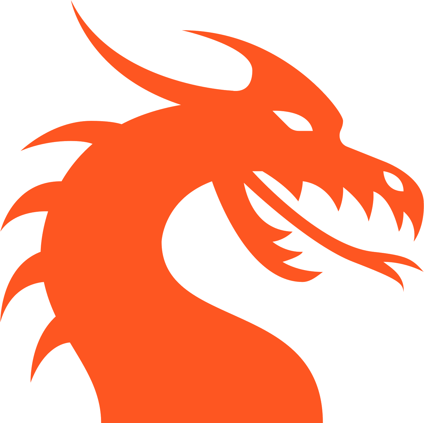 Majestic Dragon Silhouette PNG Image